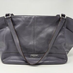 Coach Park Carrie Purple F23284 Pebbled Leather Shoulder Bag